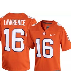 Nike Clemson Tigers Trevor Lawrence #16 Orange Dri-FIT Game Football Jersey